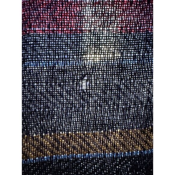 Vintage Burberry Extra Large Wool Scarf Shawl Made In Ireland 53 In - Picture 9 of 12